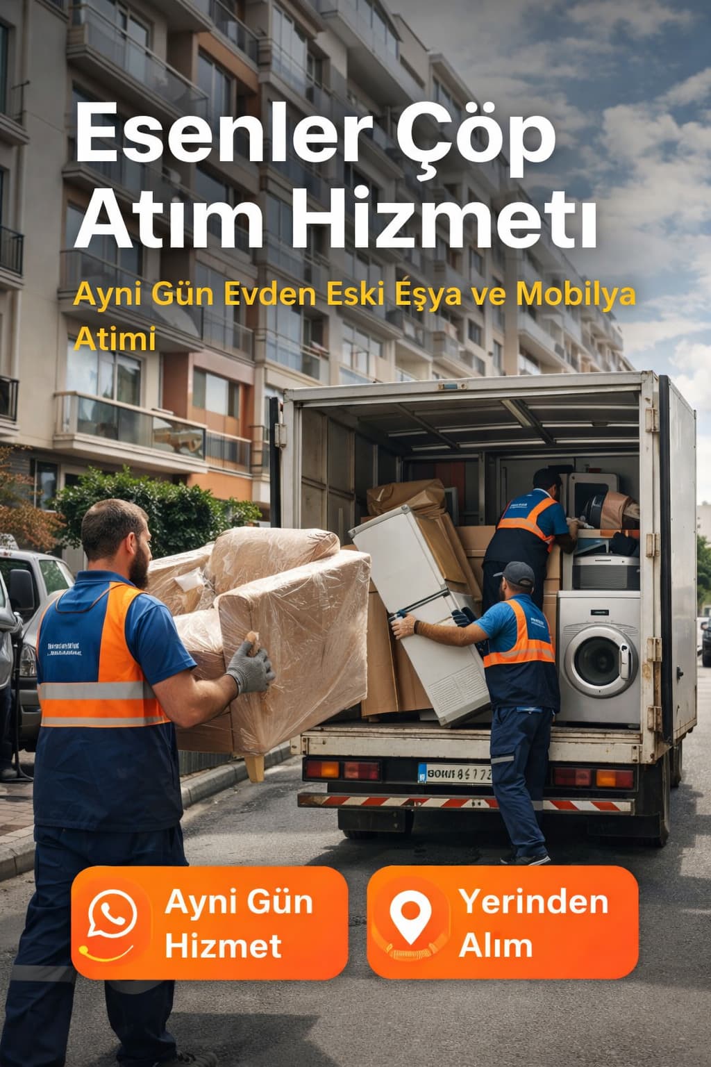 Esenler çöp atım hizmeti evden eski eşya ve mobilya atımı aynı gün hizmet