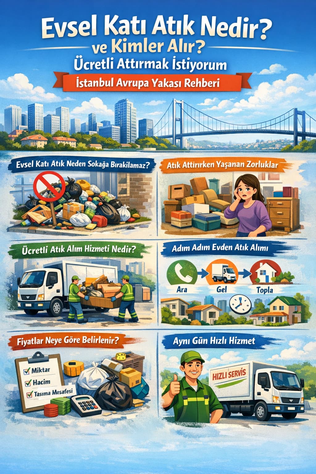 Evsel katı atık attırma İstanbul Avrupa Yakası çöp atım hizmeti